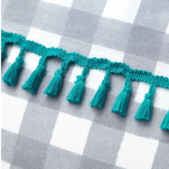 The Pioneer Woman Sweet Romance Gingham Floral Cotton-Rich Shower Curtain NEW - Picture 2 of 6